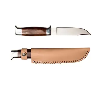 Vangedal Coltello Scout con laccetto di sicurezza e fodero in pelle