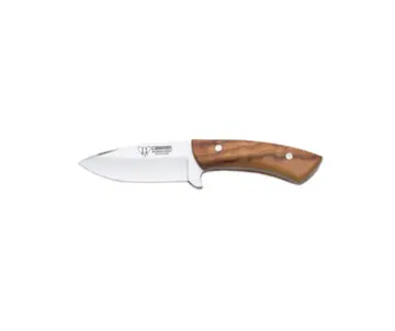 Cudeman Colibri Coltello da Caccia Grande con Legno d’Olivo e Fodero in Pelle
