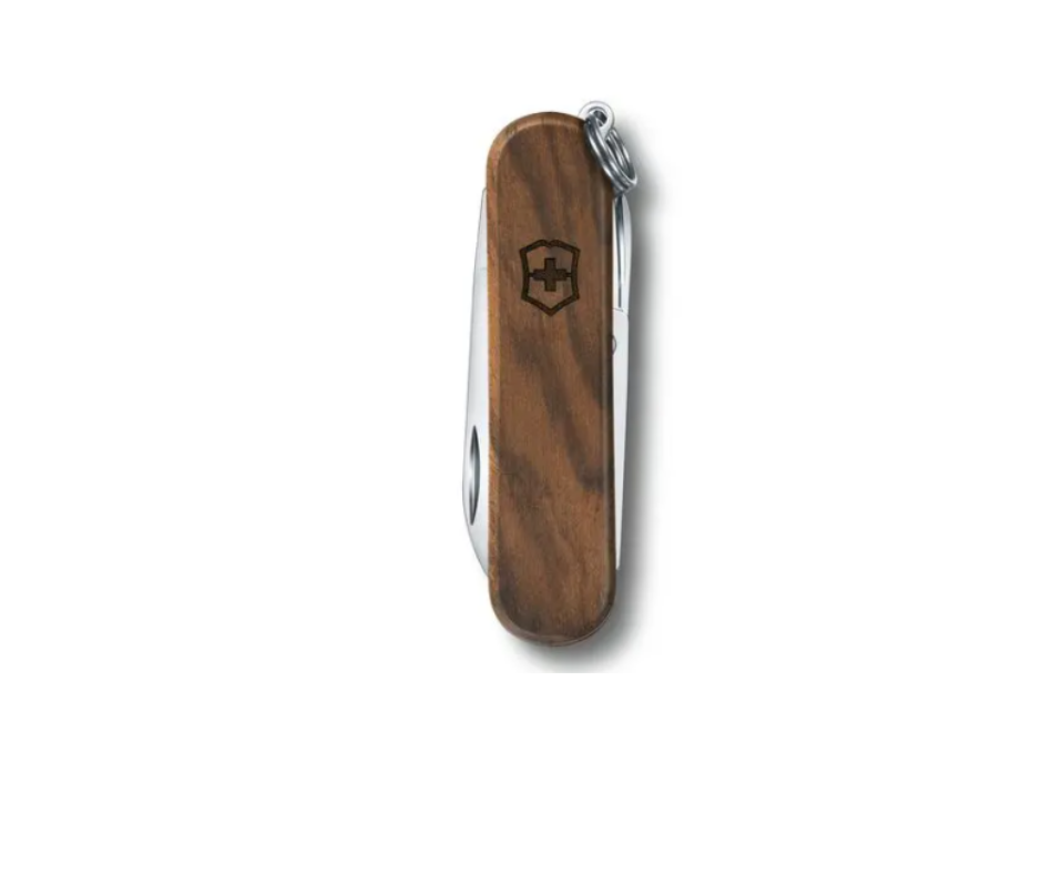 Victorinox Classic SD lommekniv med valnødsskæfter i lukket position