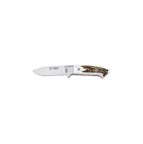 Jagtkniv med hjorteopsats