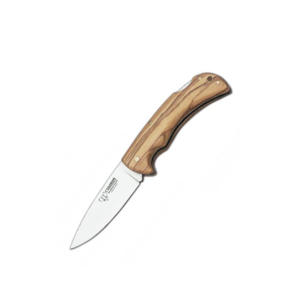 Cudeman Galatea Coltello Pieghevole con Legno d’Olivo e Fodero in Pelle