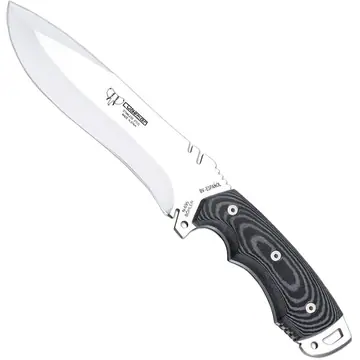 Cudeman 299-B-K Coltello Bushcraft – Micarta Nera con Distanziale Rosso