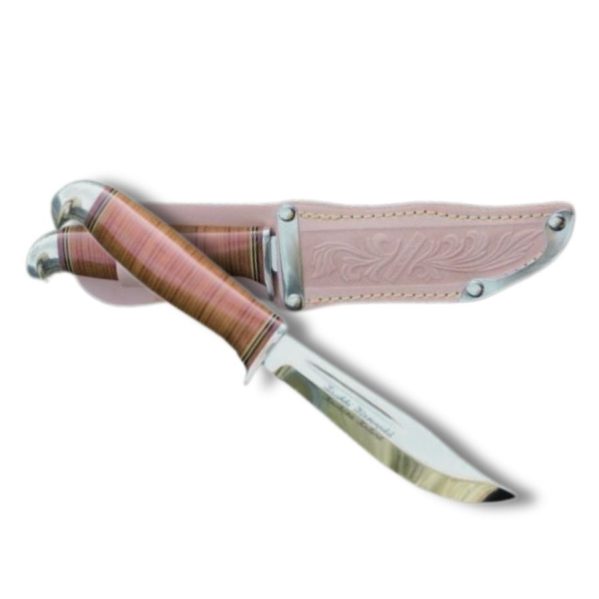 Scout knife – robust spejderkniv med skarp stålklinge og træskaft.