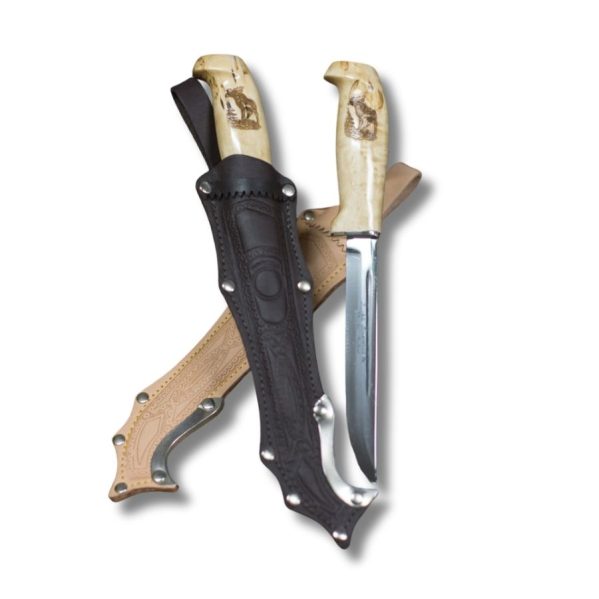 Iisakki Järvenpää MOOSE HUNT KNIFE WITH FINGER GUARD - Dark
