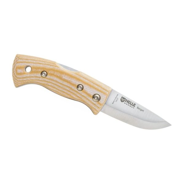 Helle Berget – Coltello in Canvas Micarta beige