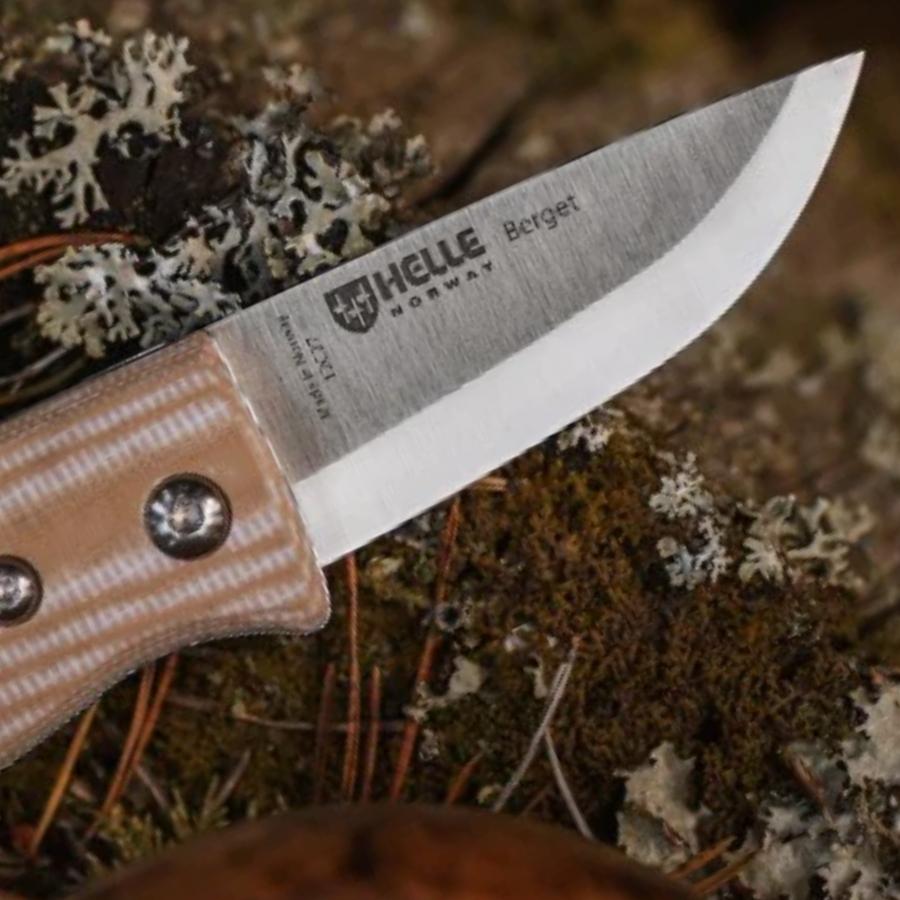 Helle Berget – Coltello in Canvas Micarta beige - immagine 4